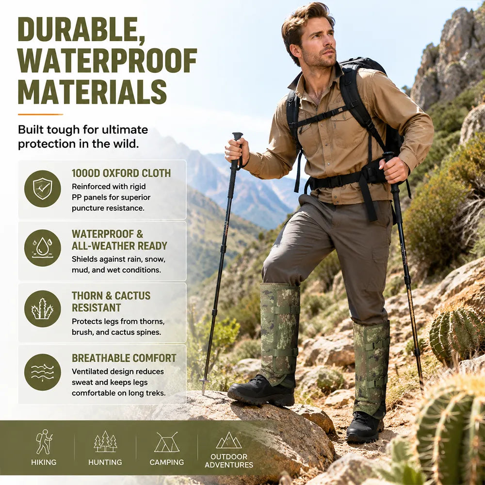 🐍 Hunting Snake Gaiters — Durable, Unisex Protection for Your Calves