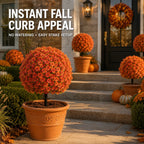 Artificial Flower Topiary Ball with Ground Stake