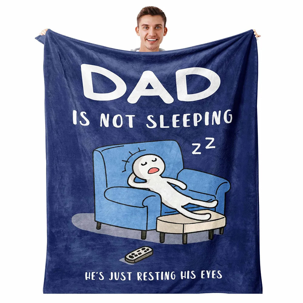 🛋️ Dad's "Not Sleeping" Blanket — Funny, Cozy, & Heartwarming Gift 🎁