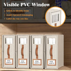 🛏️ Foldable bedding storage box - with a see-through window and transparent label bag