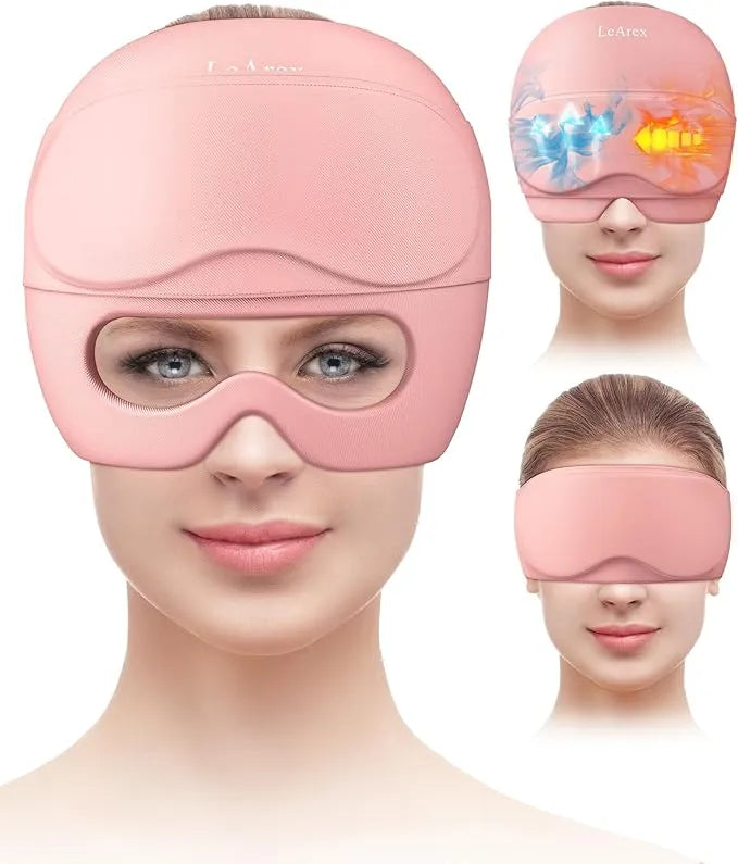 Multifunctional Gel Head & Eye Therapy Mask – Hot & Cold Relief for Migraines, Puffy Eyes, Sinus Pressure & Stress