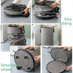 🧺 Rolling Collapsible Laundry Hamper