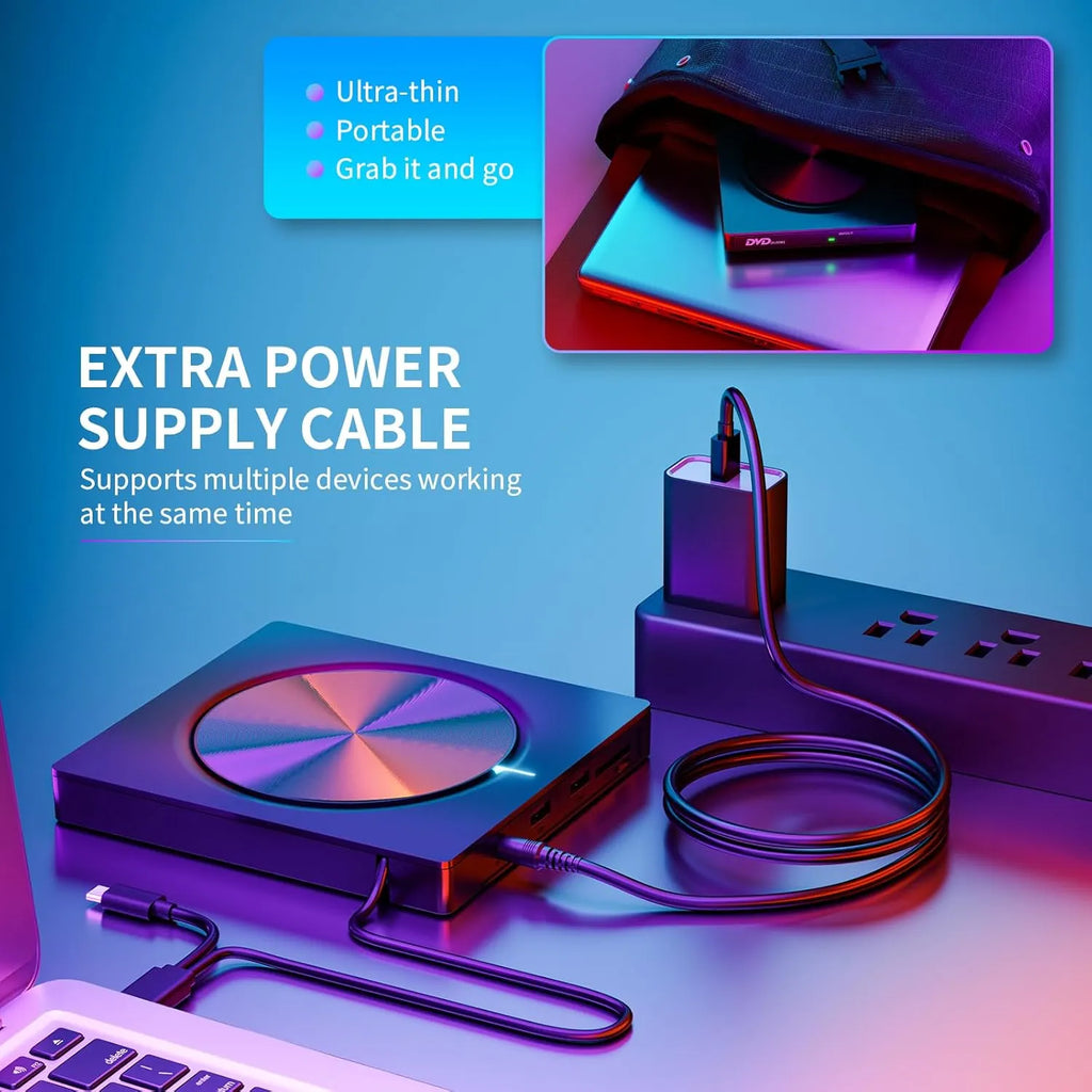 📀External CD/DVD Drive for Laptop & Desktop