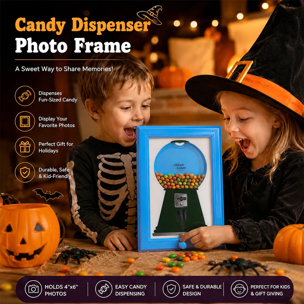 🍬 Wall-Mounted Candy Dispenser Frame – Fun Framed Snack Organizer