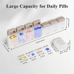 💊 Refrigerator Magnetic Weekly Pill Organizer (7-Day System)