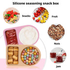 🥗Reusable Silicone Snack Box – Double Compartment Mini Food Storage Container