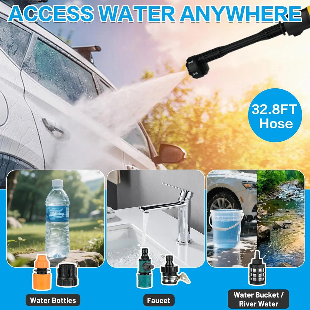 💦Wireless home lithium battery water gun car wash machine