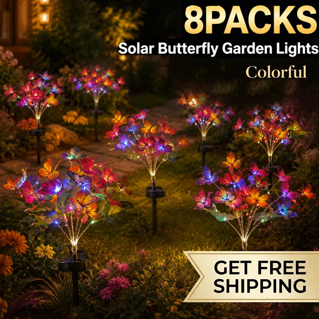 🦋 Solar Butterfly Garden Lights