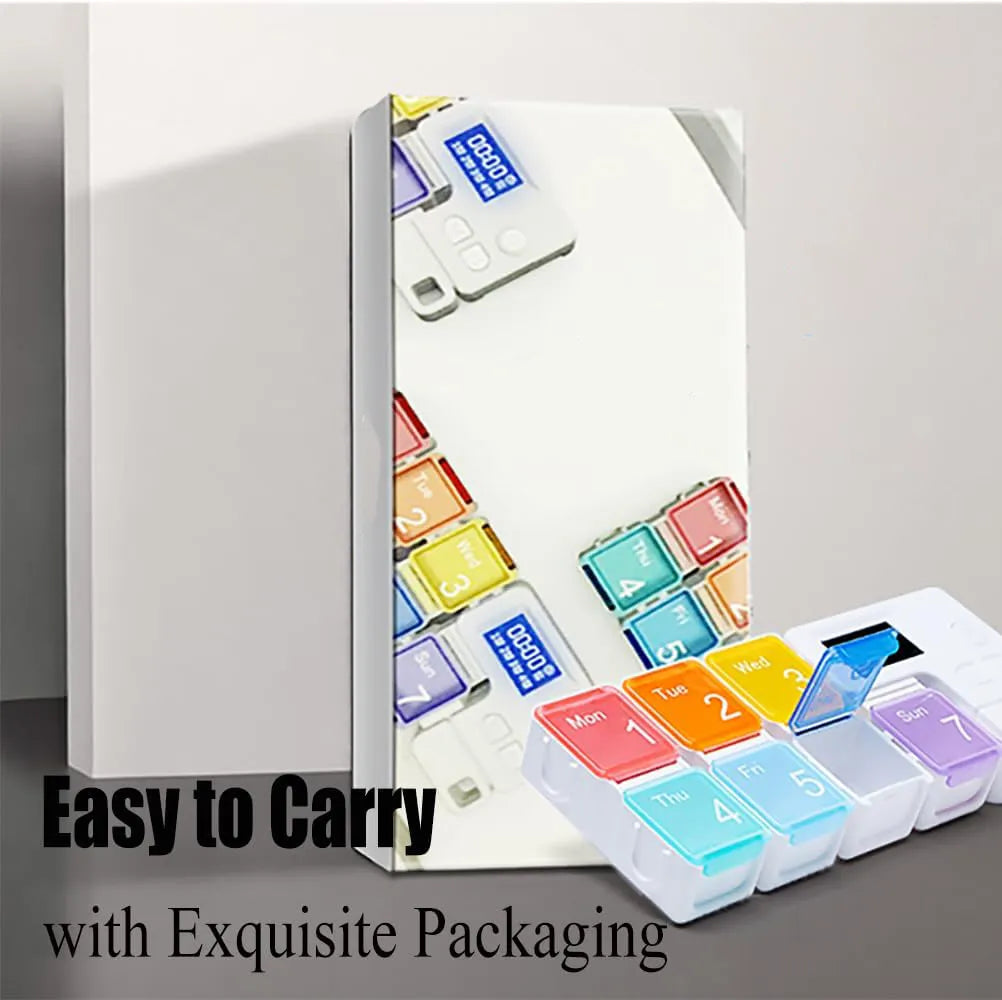 7-Day Pill Organizer with Reminder Alarm