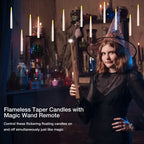 🕯️Flameless Floating LED Candles with Magic Wand Remote