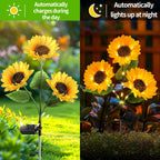 🌻 Artificial Sunflower Solar Lights – Outdoor Garden Stake Lights