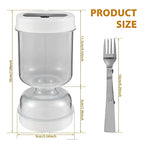🥗Hourglass Pickle Jar with Built-In Fork – Juice Separation Storage Container