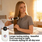 ✨ Wireless LCD Rechargeable Hair Straightener Brush
