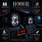 Scary Face Car Headrest Covers — 3 Slip-On Horror Designs