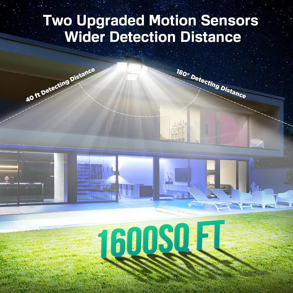 ☀️Motion Sensor Solar Security Light – 3000 Lumens, 210 LEDs, Remote-Controlled, IP65 Waterproof