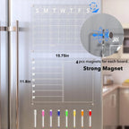 🧲 Acrylic Magnetic Dry Erase Board for Refrigerator (15.7 x 11.8 in)