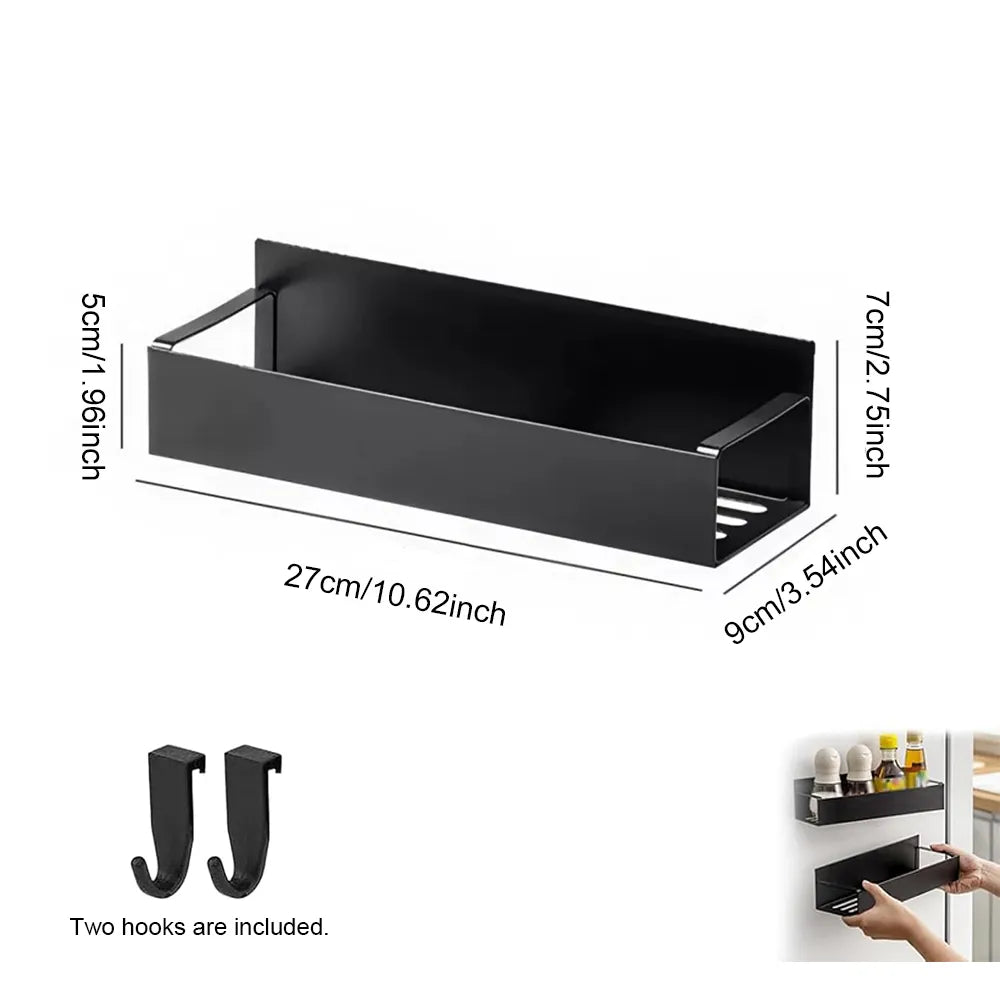 🧲 Magnetic Storage Rack Organizer – Punch-Free Kitchen Space Saver