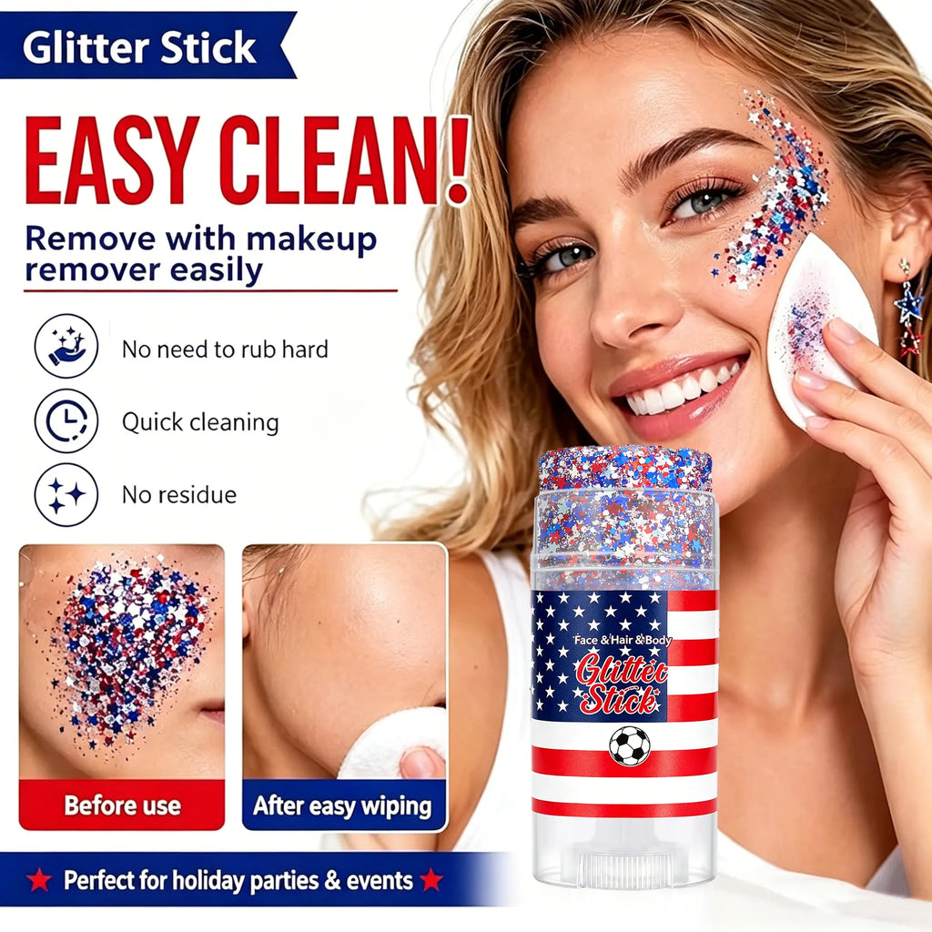 🇺🇸 Patriotic-Themed Body Glitter Sticks