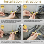 AC Valve Core Remover Installer Tool Kit | Dual Versions for Home & Automotive AC | Dual Size SAE 1/4" & 5/16" Ports
