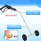 🚿4000 PSI High-Pressure Water Broom – Driveway, Patio & Undercarriage Cleaning Brush