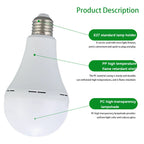 💡🔋Rechargeable Emergency Light Bulb with Backup Power