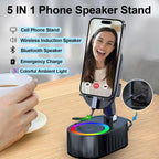 Wireless Induction Audio Bluetooth Speaker 5in1 Phone Holder