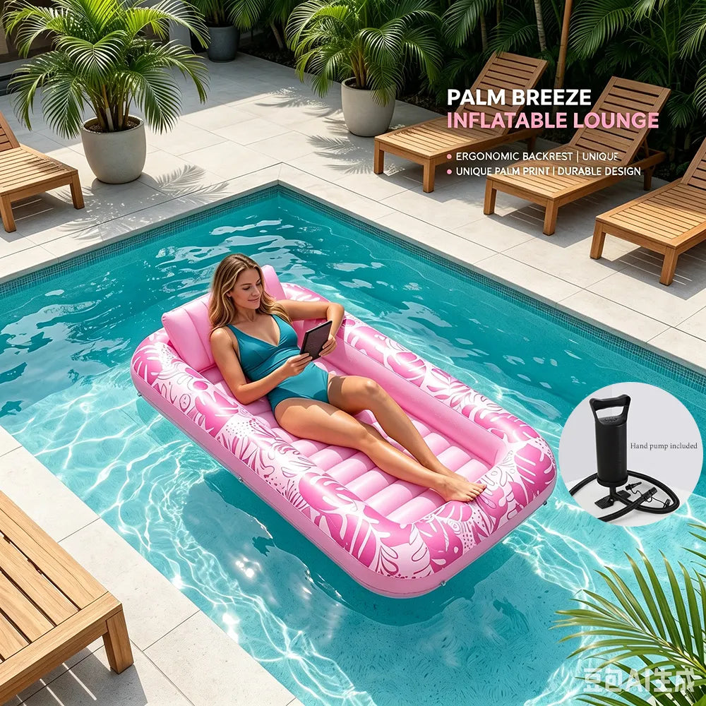 🌊 Inflatable Tanning Pool Lounger Float for Adults