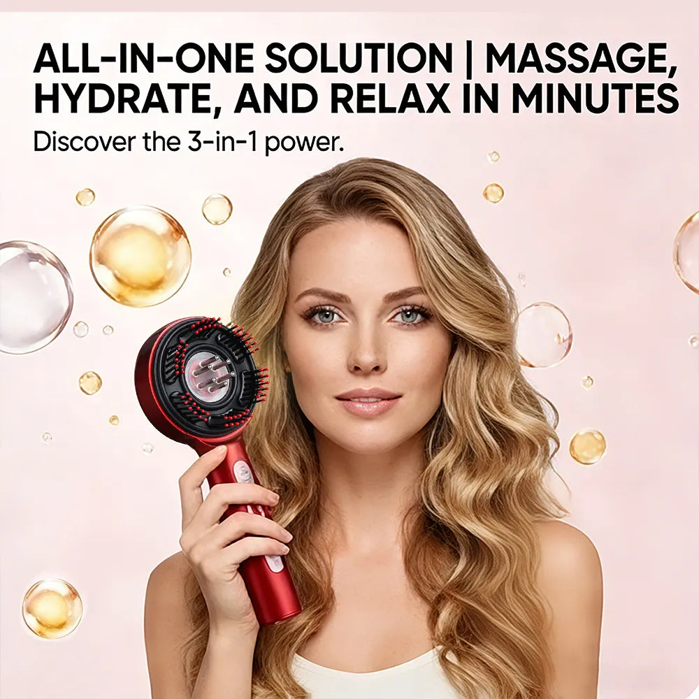 💆‍♀️ 3-in-1 Electric Scalp Massage Comb