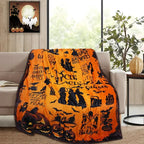 Halloween Flannel Throw Blanket – Ultra-Soft Cozy Blanket for Couch, Bed & Gifts