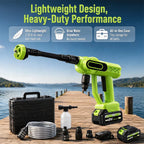 🚿Cordless High-Pressure Washer – Portable Battery-Powered Cleaner with 6-in-1 Nozzle