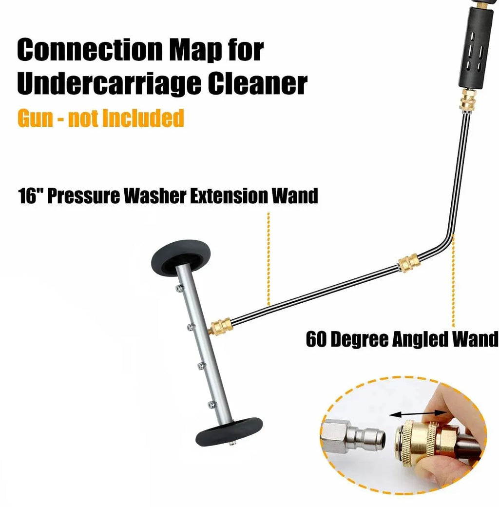 🚗Dual-Function Pressure Washer Undercarriage Cleaner & Surface Cleaning Attachment 🌊