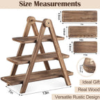 🍰 3-Tier Wooden Serving Tray Set for Parties & Entertaining