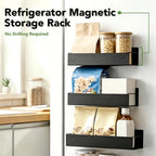 🧲 Magnetic Storage Rack Organizer – Punch-Free Kitchen Space Saver