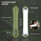 🏕️ Rechargeable Camping Light Strip – Foldable Waterproof LED Tent Light with Type-C Charging