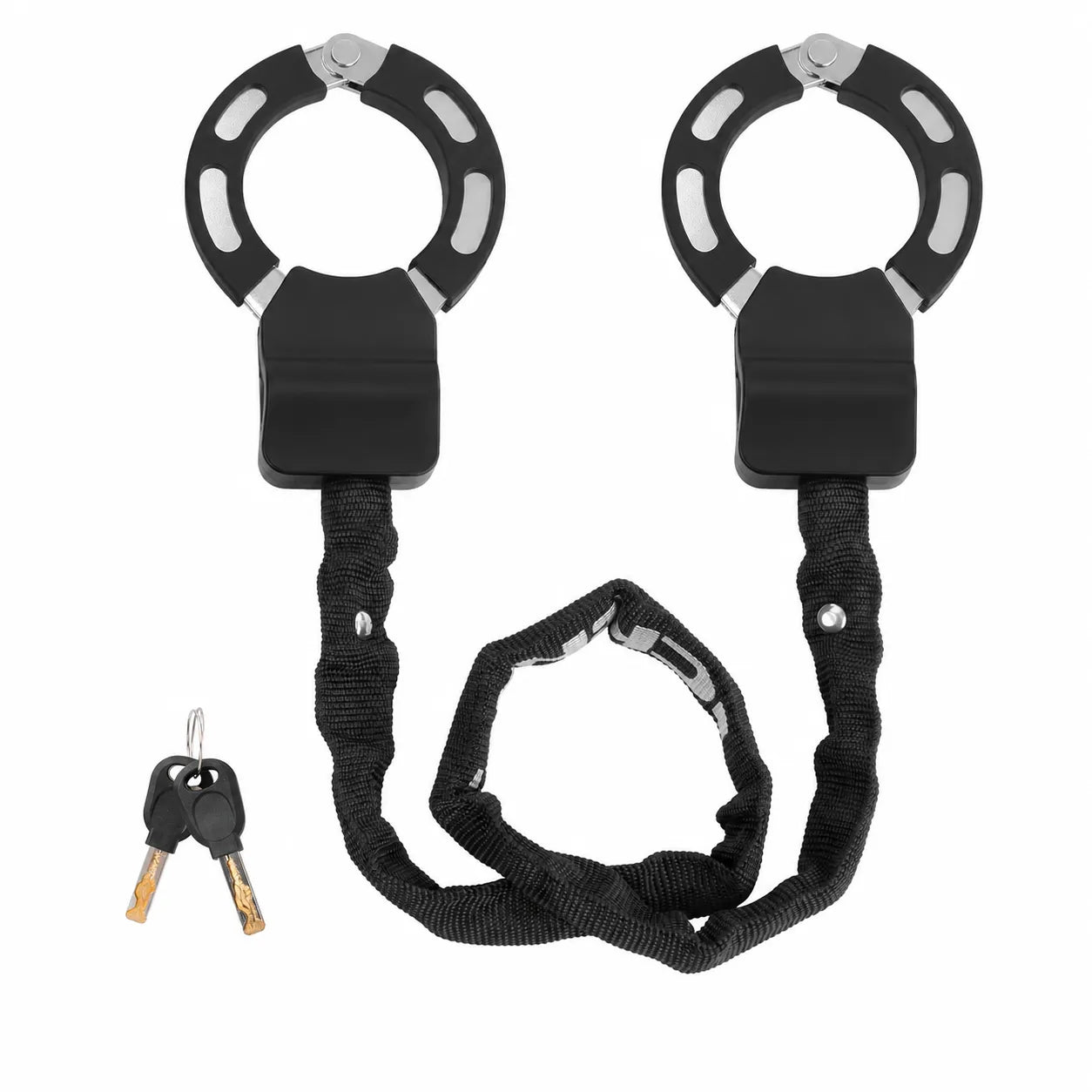 Dual-cuff chain lock with two keys