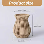 🌾Elegant Wicker Style Decorative Vase – Rustic Flower Display for Modern Home Décor