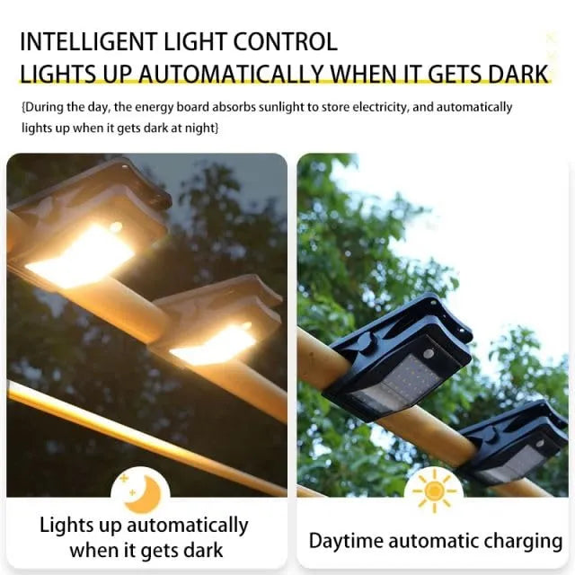 Solar-Powered Clip-On LED Security Light with Motion Sensor