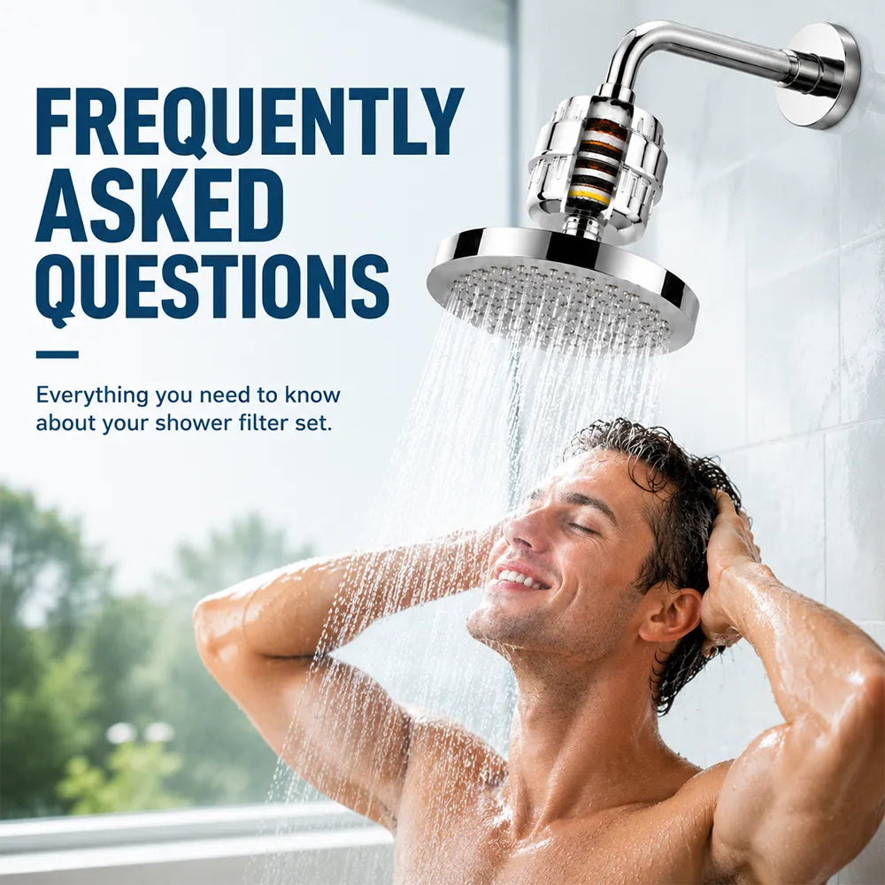 🚿 Premium 6" Rain Shower Filter Head Set