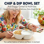 🥣 Chip & Dip Bowl Set — Anti-Soggy Cereal & Multi-Use Serving Bowl