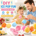 🍭 Silicone Lollipop Ice Cream Mold Set – DIY Reusable Popsicle Maker