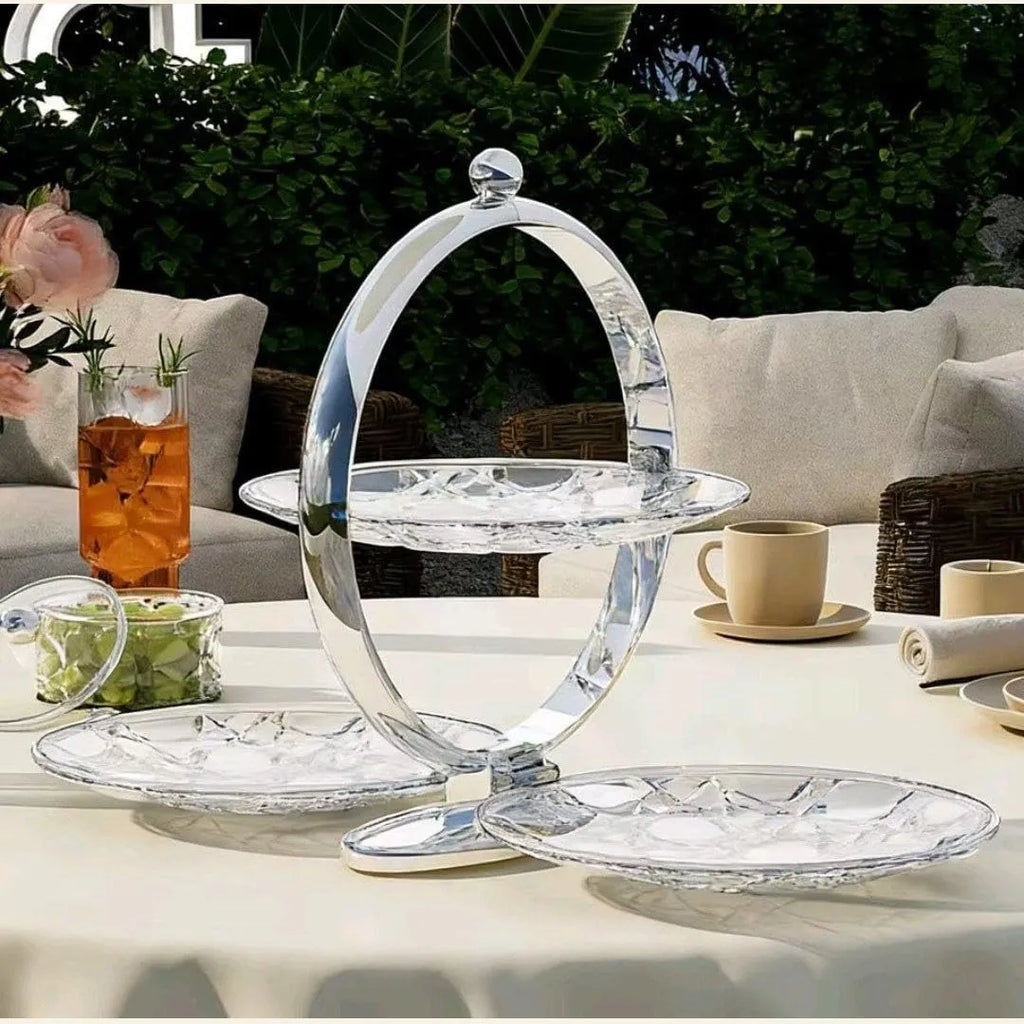 Space-Saving 3-Tier Foldable Serving Stand