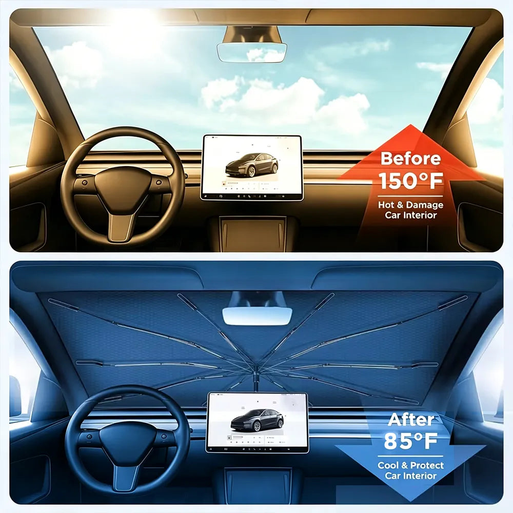 ☀️ Car Windshield Sun Shade Umbrella