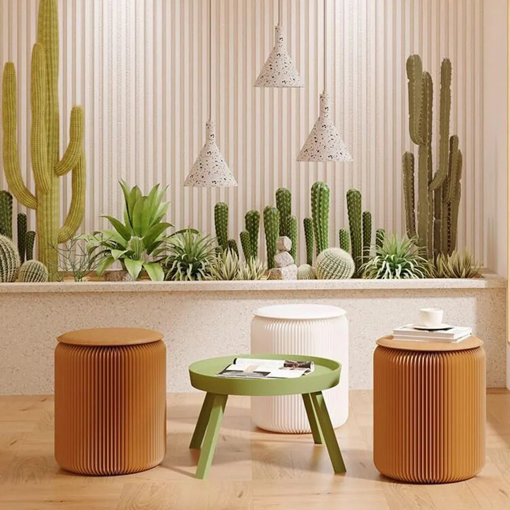 🪑 Foldable Honeycomb Paper Stool – Portable Multi-Functional Round Seat