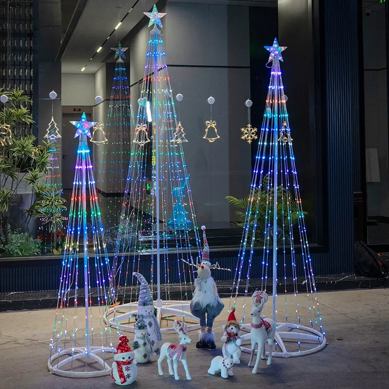 🎄 1.8m LED Light Show Conical Christmas Tree