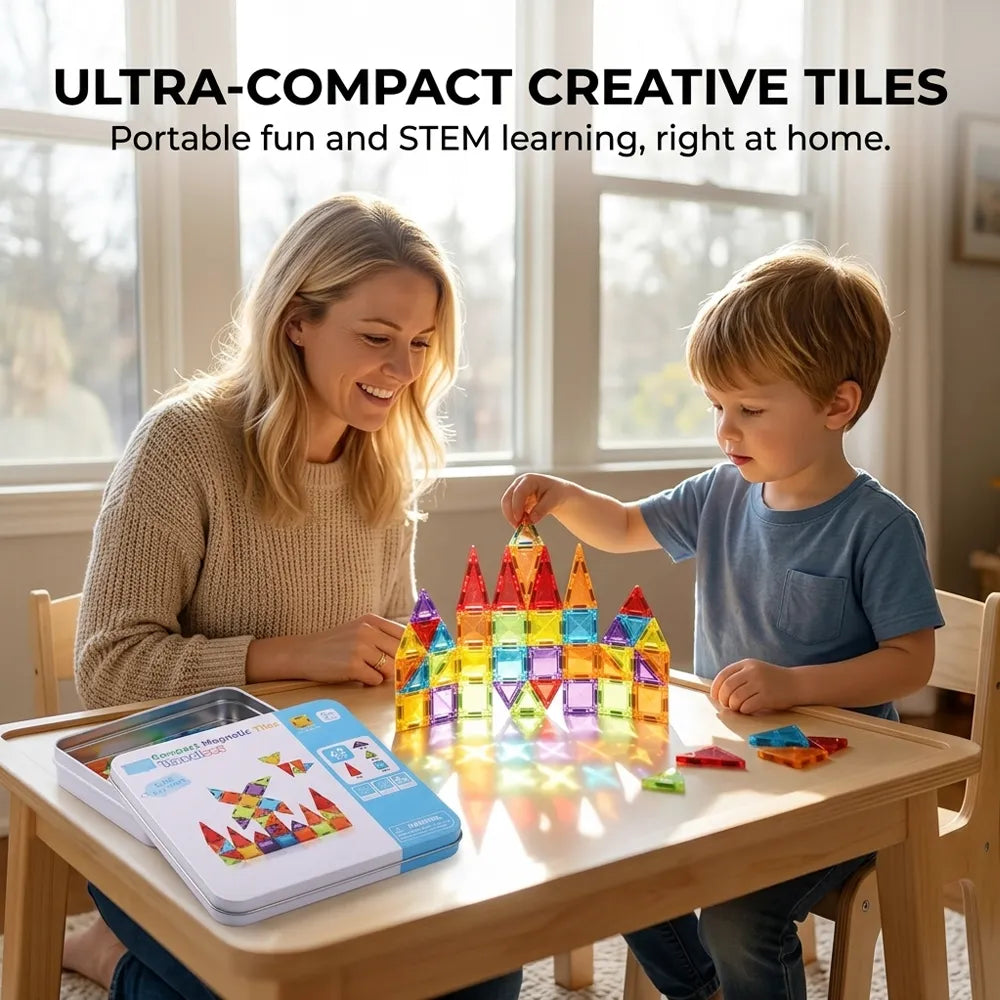 🧲 Magnetic Tiles Mini Set for Kids
