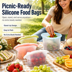 🏠Healthy silicone resealable storage bag🍴