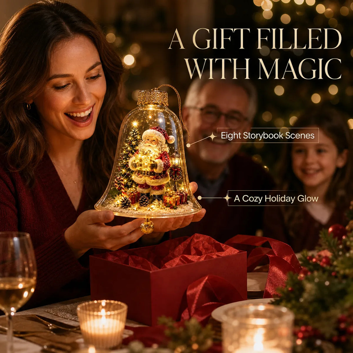 Warm-Glow Christmas Story Bell Ornament