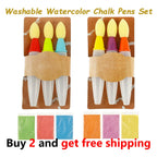 🎨 Washable Watercolor Chalk Pens Set (6 Pack)