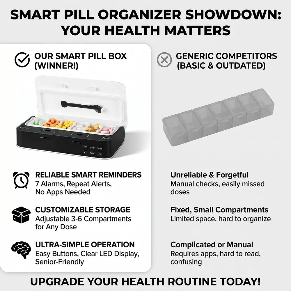 💊 Smart Electronic Pill Organizer with Alarm & LED Display