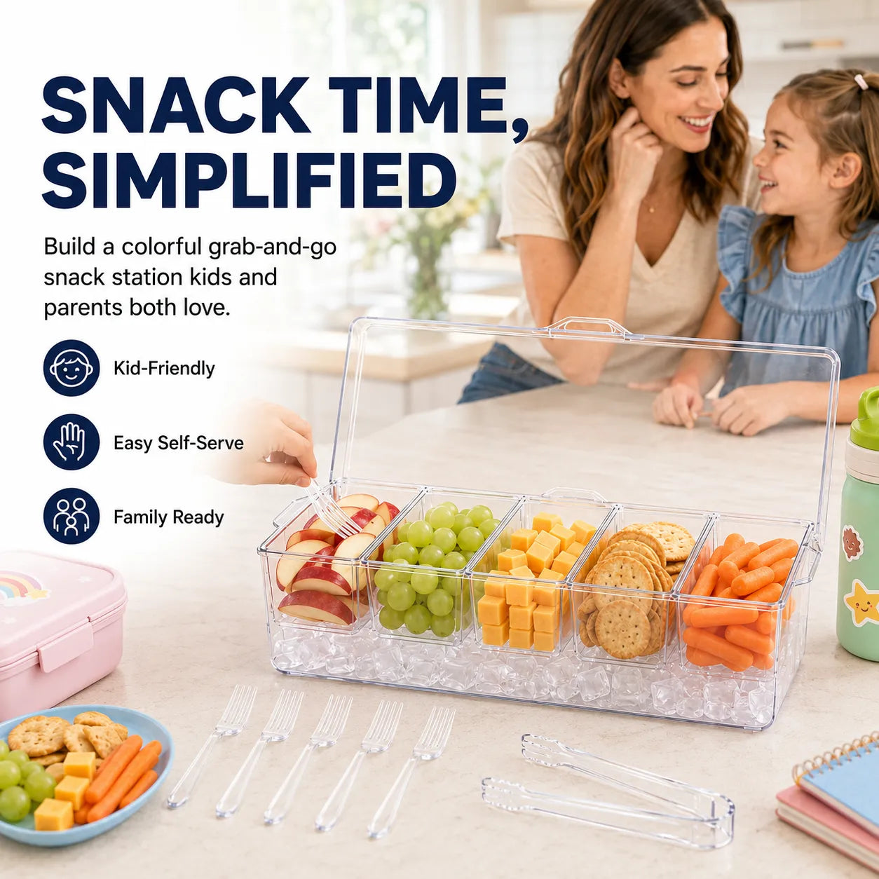 🧊 5-Compartment Chilled Tray